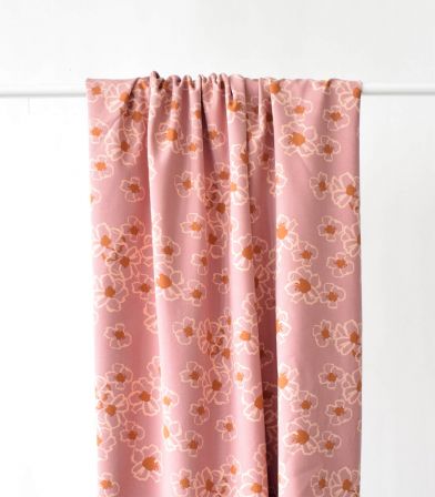 Tissu viscose élasthanne - Anémone pink Tissu viscose élasthanne - Anémone pink
