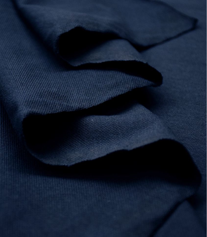 Tissu Jersey piqué - Dark Navy