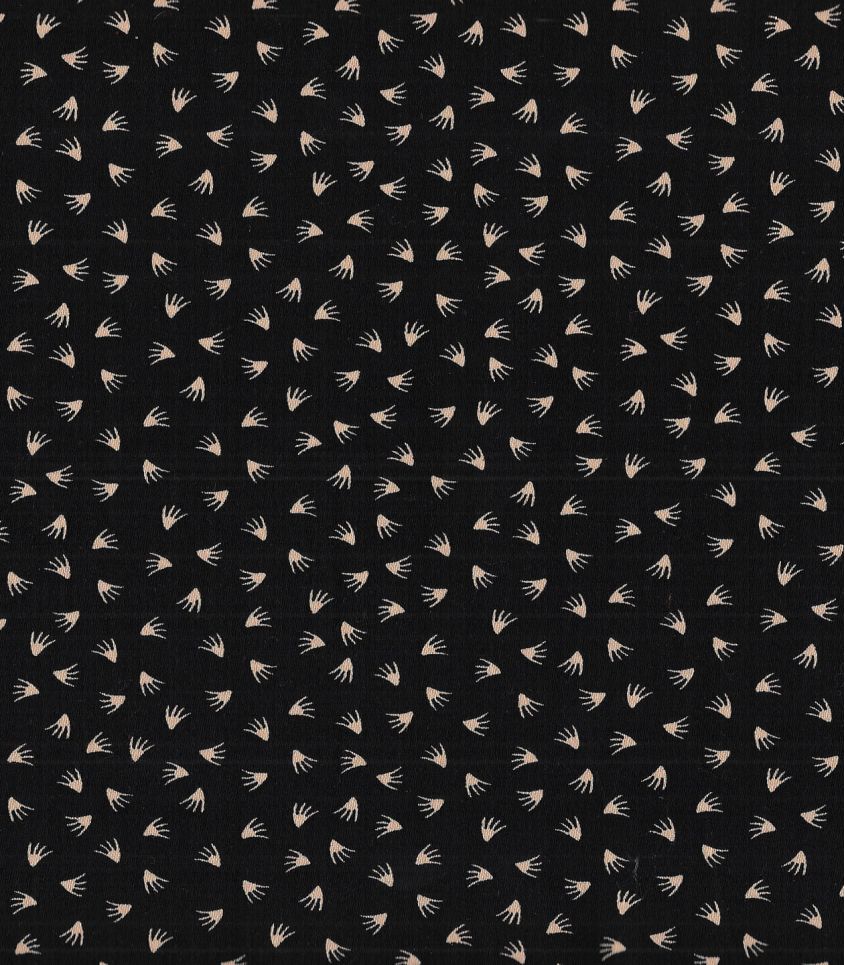 Tissu coton élasthanne Aigrette - noir