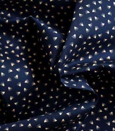 Tissu coton élasthanne Aigrette - marine Tissu coton élasthanne Aigrette - marine