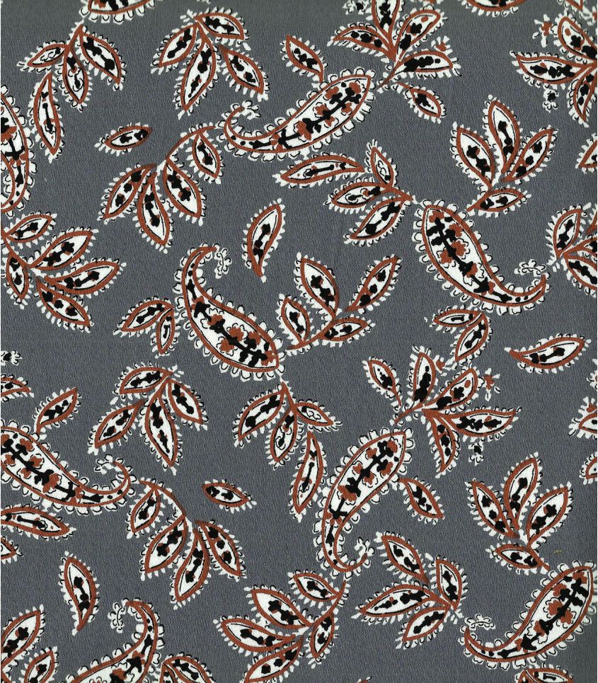 Tissu coton élasthanne Pondicherry - gris