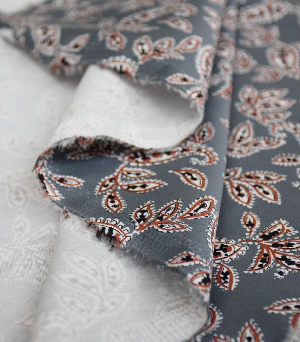 Tissu coton élasthanne Pondicherry - gris
