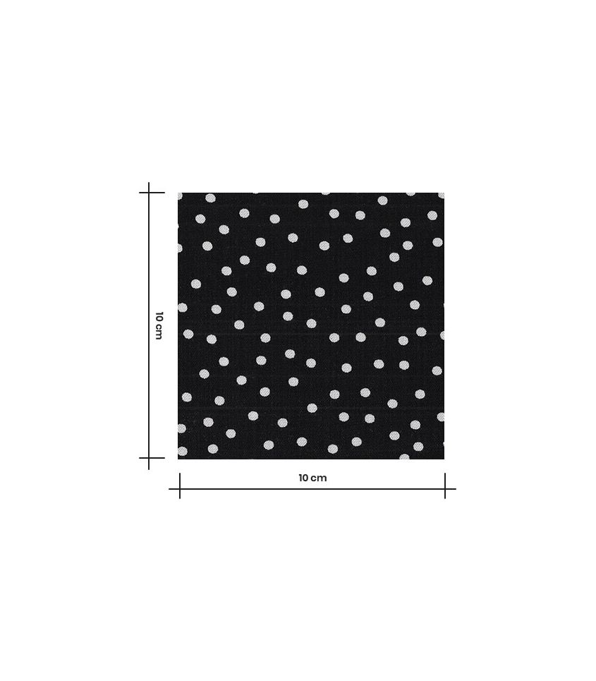 Tissu twill viscose - Small dots black