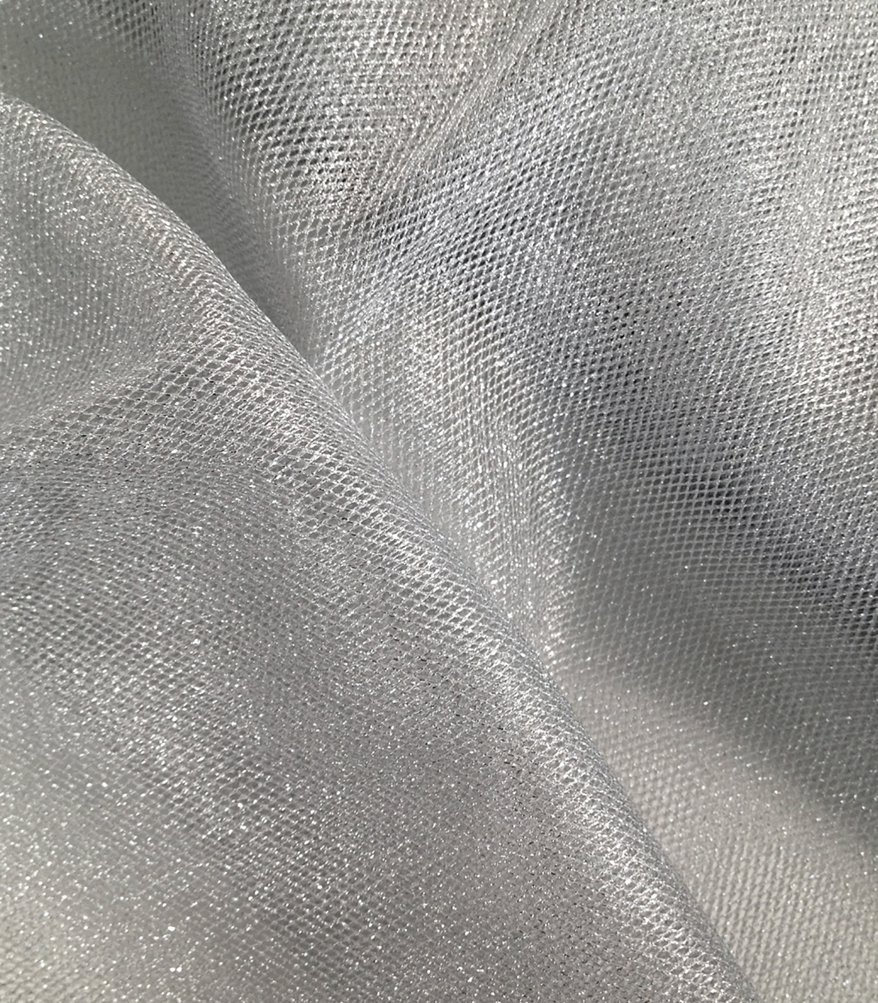 Tulle Lurex Résille Argenté - Au Mètre - Largeur 160 Cm - Longueur 100 Cm - Neuf