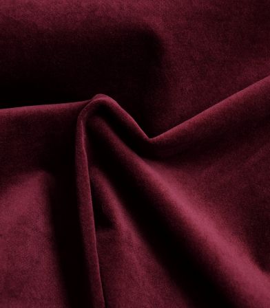 Tissu velours lisse stretch - Bordeaux Tissu velours lisse stretch - Bordeaux