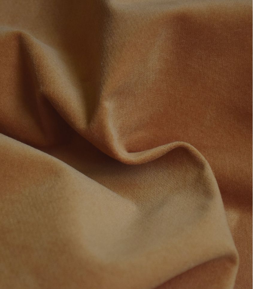 Tissu velours lisse stretch - Caramel