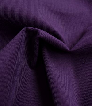 Tissu velours milleraies fin - violine Tissu velours milleraies fin - violine