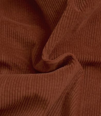 Tissu en velours côtelé élasthanne - Brown Tissu en velours côtelé élasthanne - Brown