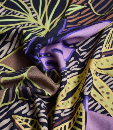 Tissu twill viscose - Big Tropic purple Tissu twill viscose - Big Tropic purple