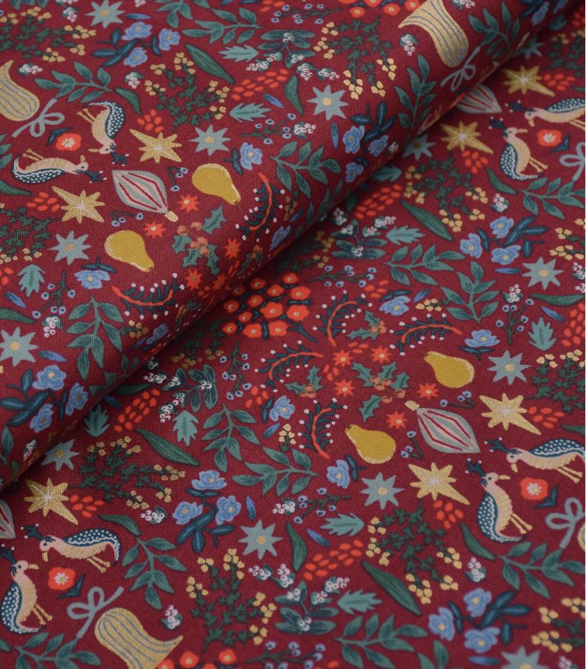 Tissu coton - Partridge - Berry Metallic Fabric