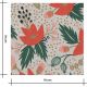 Tissu Canvas Poinsettia - Natural Unbleached Canvas Metallic
