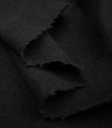 Tissu laine bouillie - Black