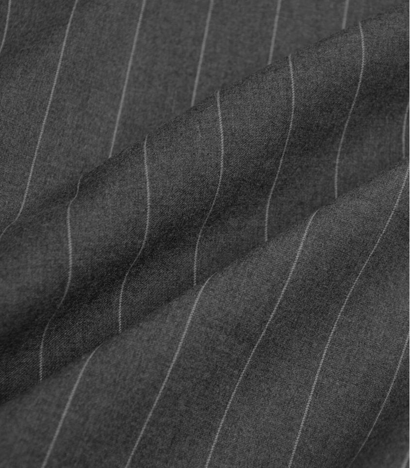 Tissu lainage fin - Grey stripes