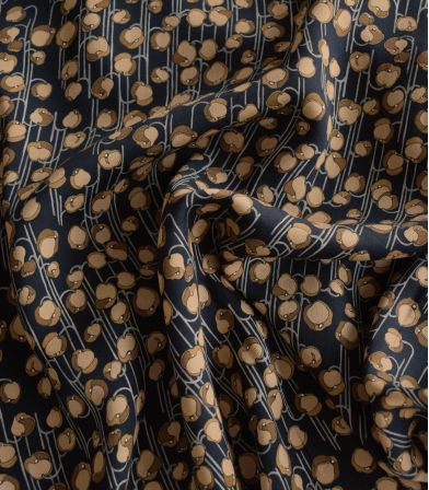 Tissu satin de viscose - Olga Black Tissu satin de viscose - Olga Black