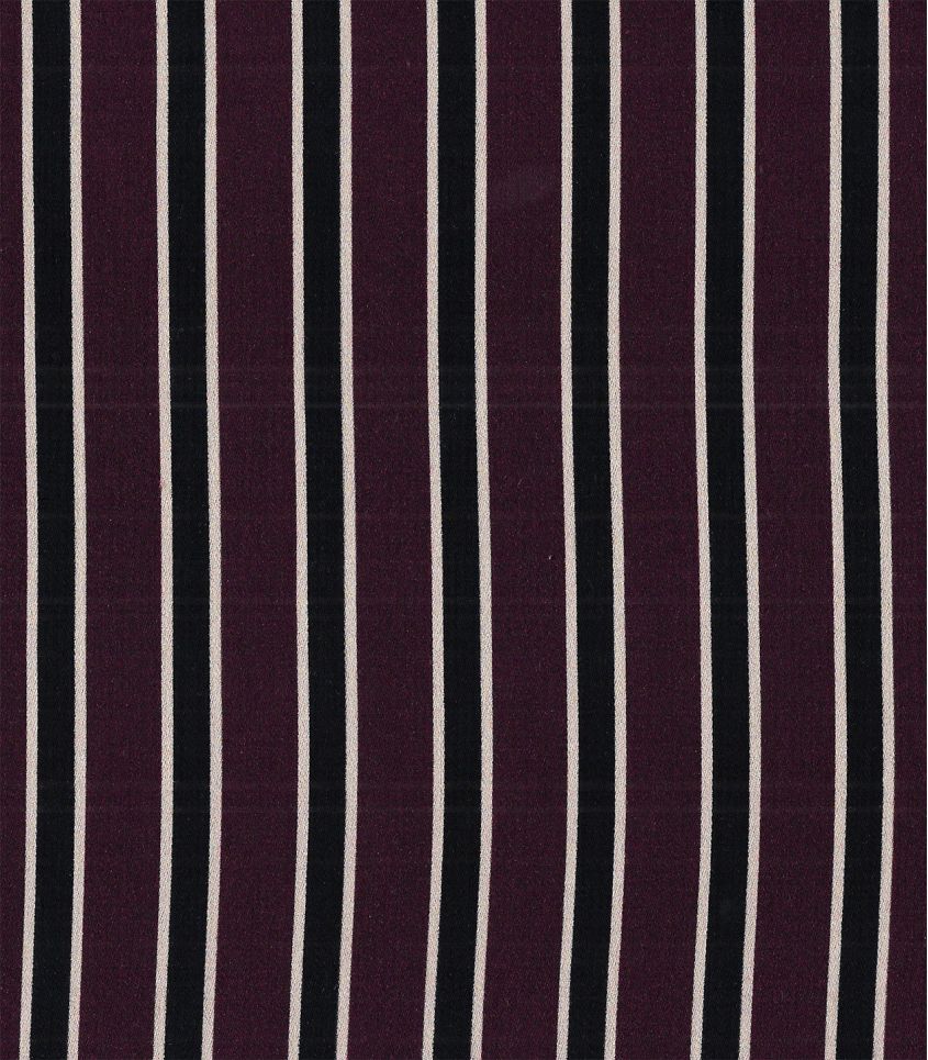 Tissu satin de viscose - Stripes Aubergine