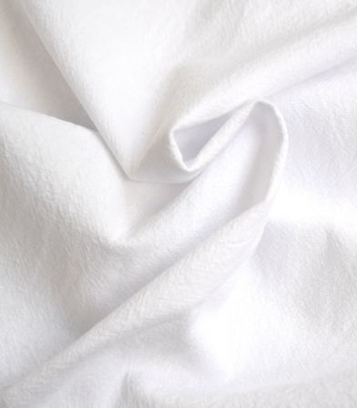 Tissu coton lavé - Blanc