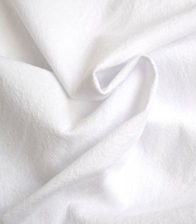 Tissu coton lavé - Blanc Tissu coton lavé - Blanc