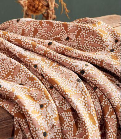 Tissu Crêpe Lucie Ochre Tissu Crêpe Lucie Ochre