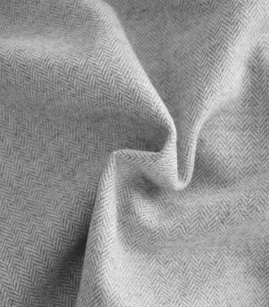 Tissu lainage Petits chevrons Gris clair Tissu lainage Petits chevrons Gris clair