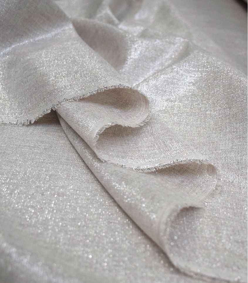Tissu coton-poly scintillant - argent