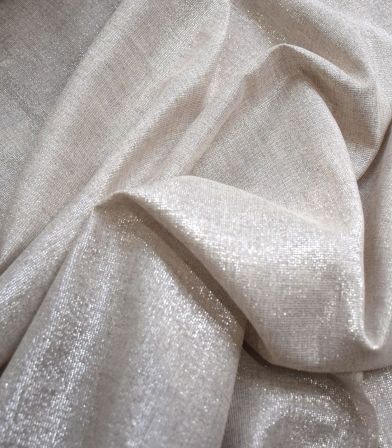 Tissu coton-poly scintillant - argent Tissu coton-poly scintillant - argent