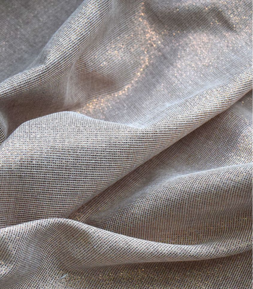 Tissu coton-poly scintillant - cuivré