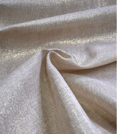 Tissu coton-poly scintillant - or