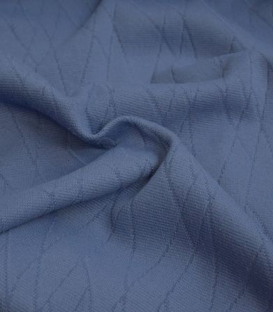 Tissu Jersey jacquard - Indigo Tissu Jersey jacquard - Indigo