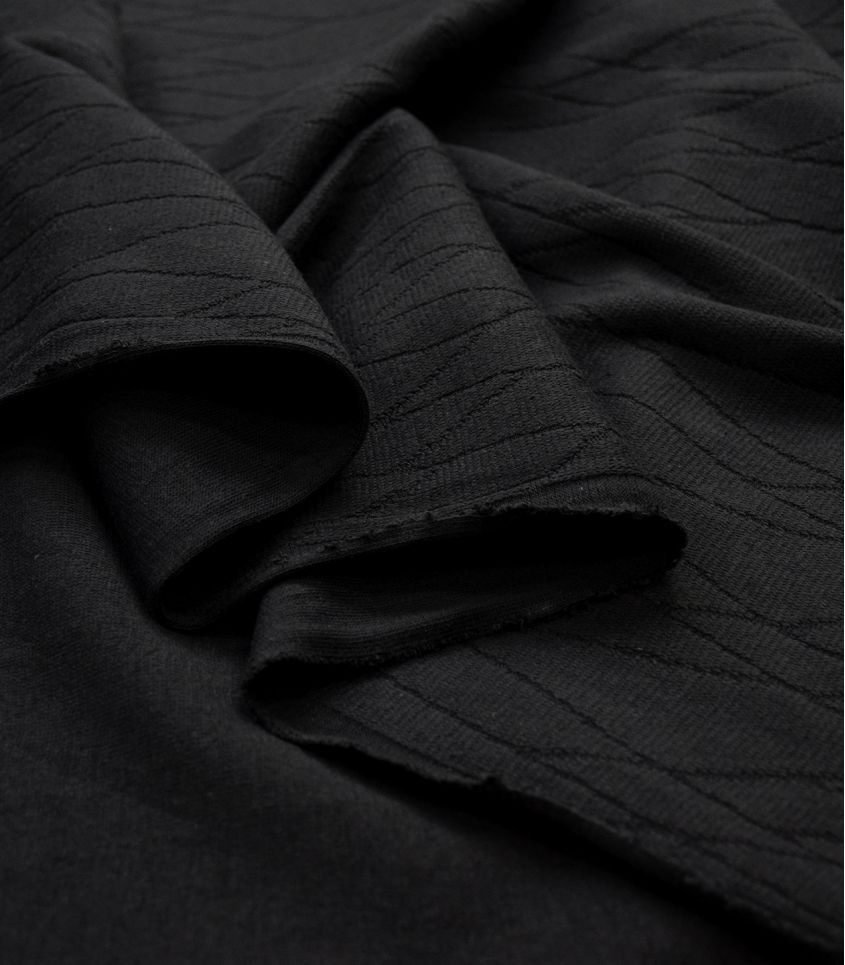 Tissu Jersey maille - Black