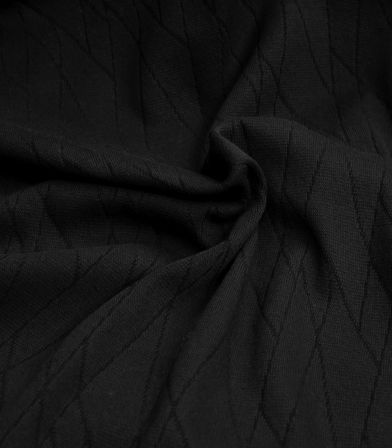 Tissu Jersey jacquard - Black Tissu Jersey jacquard - Black