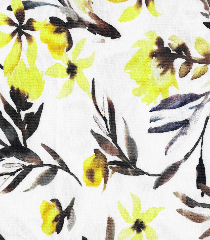 Tissu jersey - Fleurs Aquarella