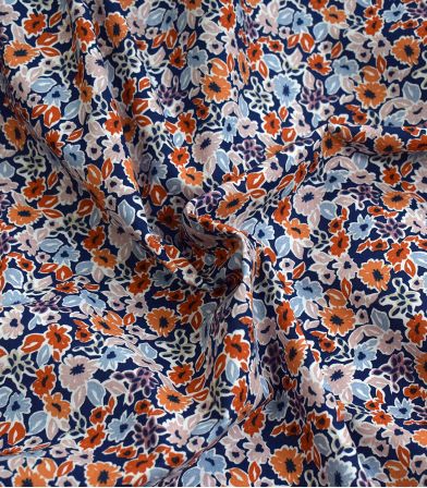 Tissu coton - Marnie Bleu Tissu coton - Marnie Bleu