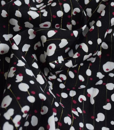 Tissu viscose Romane - Noir Tissu viscose Romane - Noir