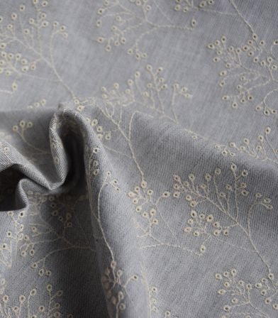 Chambray brodé Ombelles