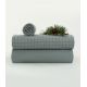 Tissu French Terry Thin Grid S - Monument gray