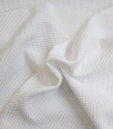 Jersey maille nid d'abeille - White