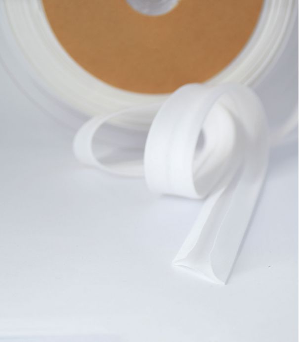Biais popeline - White Biais popeline - White