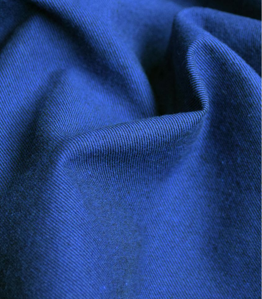 Tissu Gabardine Chambray - Bleu roi