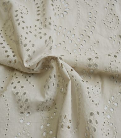 Broderie anglaise Arabesque - Sand