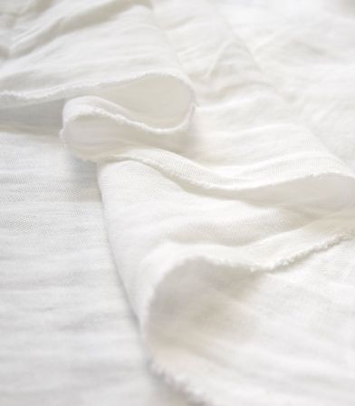 Tissu lin lavé Grande Largeur - Blanc