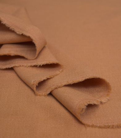 Tissu lin viscose élasthanne - Camel