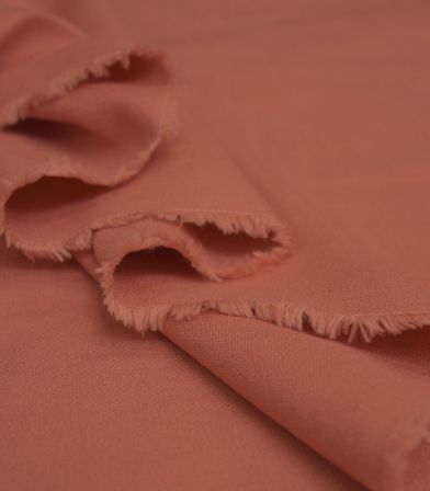 Tissu lin viscose élasthanne - Corail