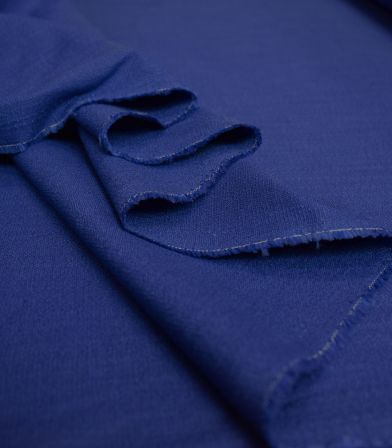 Tissu lin viscose élasthanne - Royal Tissu lin viscose élasthanne - Royal