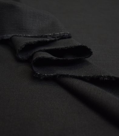 Tissu lin viscose élasthanne - Black Tissu lin viscose élasthanne - Black