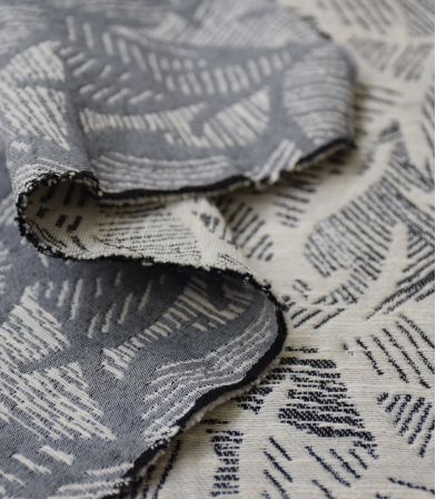 Tissu jacquard Summer Shade - Anthracite Tissu jacquard Summer Shade - Anthracite
