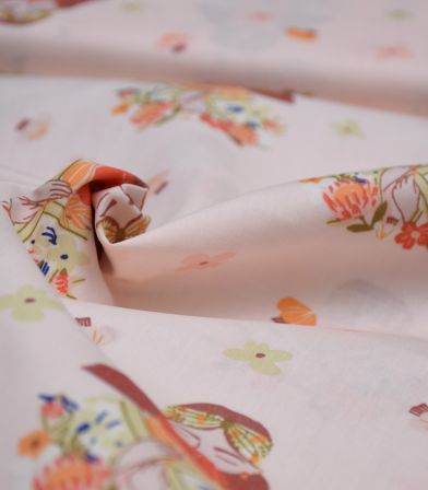 Tissu Popeline Coton - Boho girl Tissu Popeline Coton - Boho girl