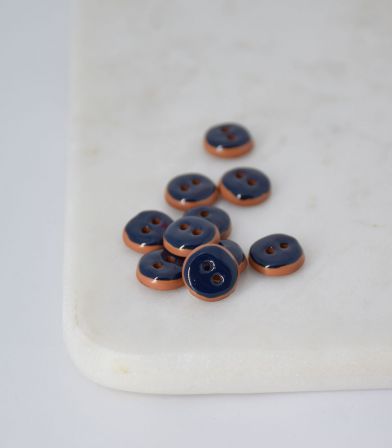 Bouton glossy coated - Navy Bouton glossy coated - Navy