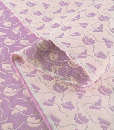 Tissu jacquard Memphis - Guimauve Tissu jacquard Memphis - Guimauve