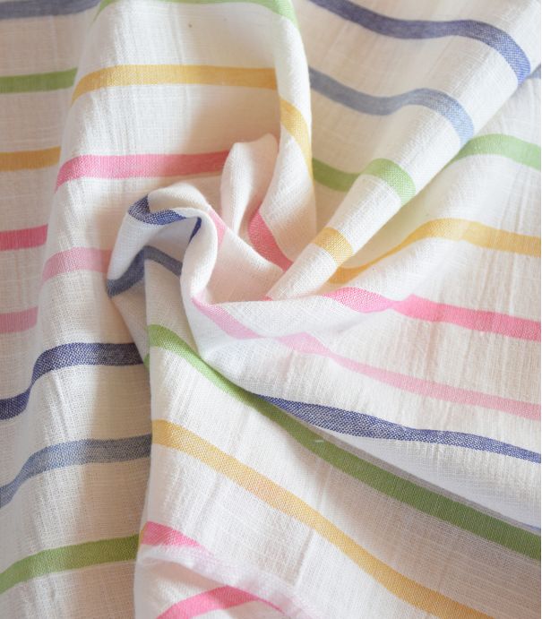 Gaze de coton - Panama Stripes Rainbow Gaze de coton - Panama Stripes Rainbow