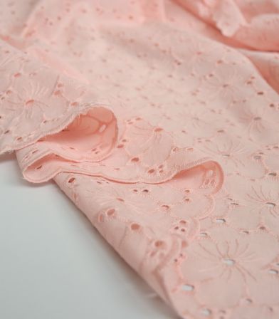 Broderie anglaise festonnée Mellifère - Dusty pink